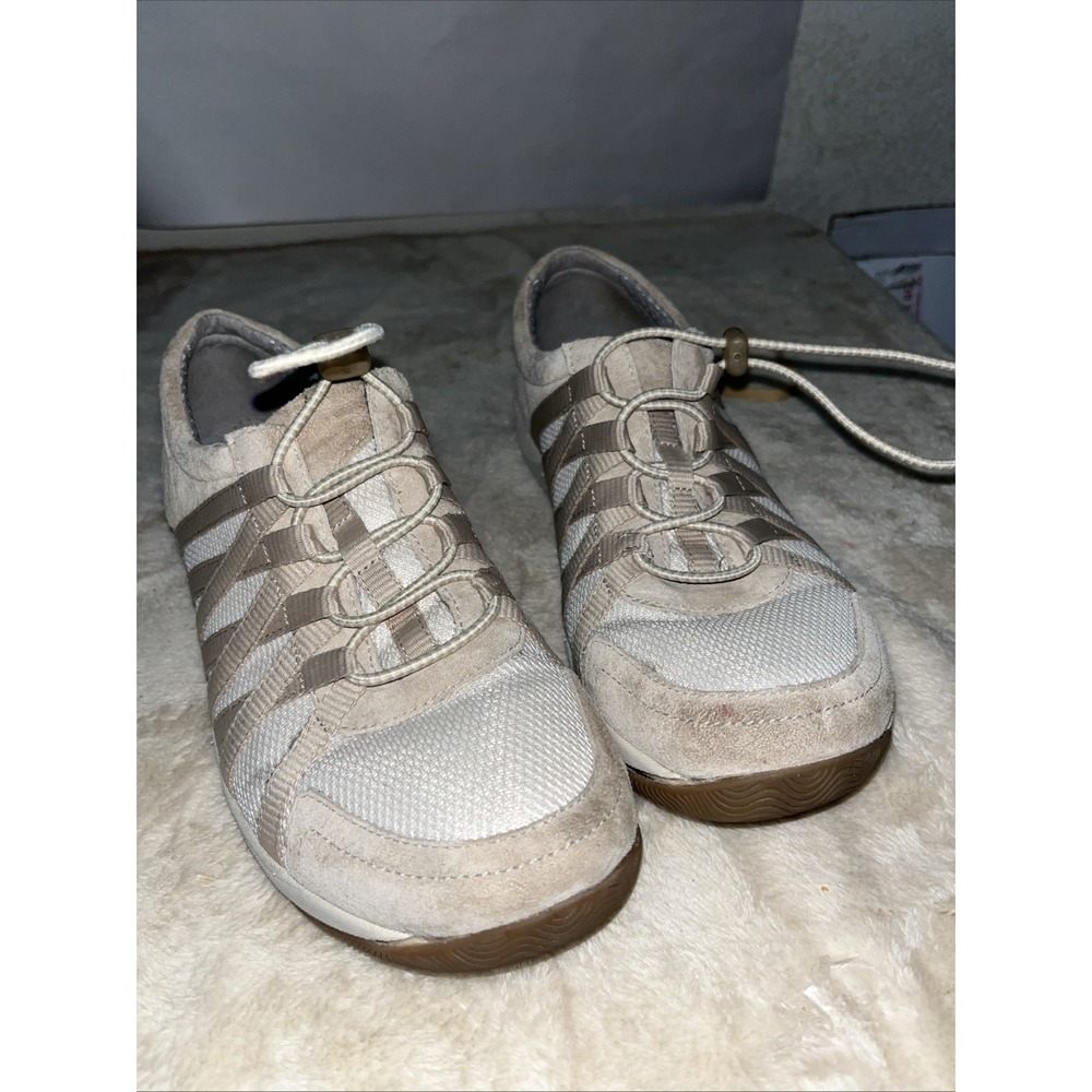 Dansko Honor Womens US 9-9.5 EU 40 Tan Suede/Mesh Bungee Lace Shoes Sneakers